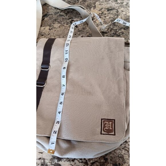 Hemptique Handbag Purse Hemp Canvas Satchel Crossbody Organic BOHO Approx 14" - Picture 9 of 14